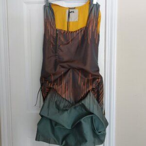 SKUNKFUNK SKFK Lillian Ruched Zippered Sleeveless Dress – Sz 1